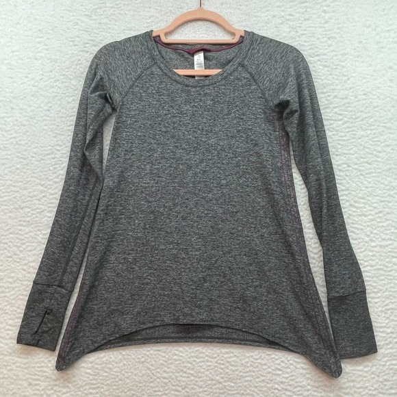 Ivivva Shirt Girls 10 Gray Practice Ready Lululemon Athleisure Gym Workout Run - Picture 1 of 10